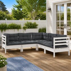 5 Piece Garden Lounge Set: Dimensions and Build Quality