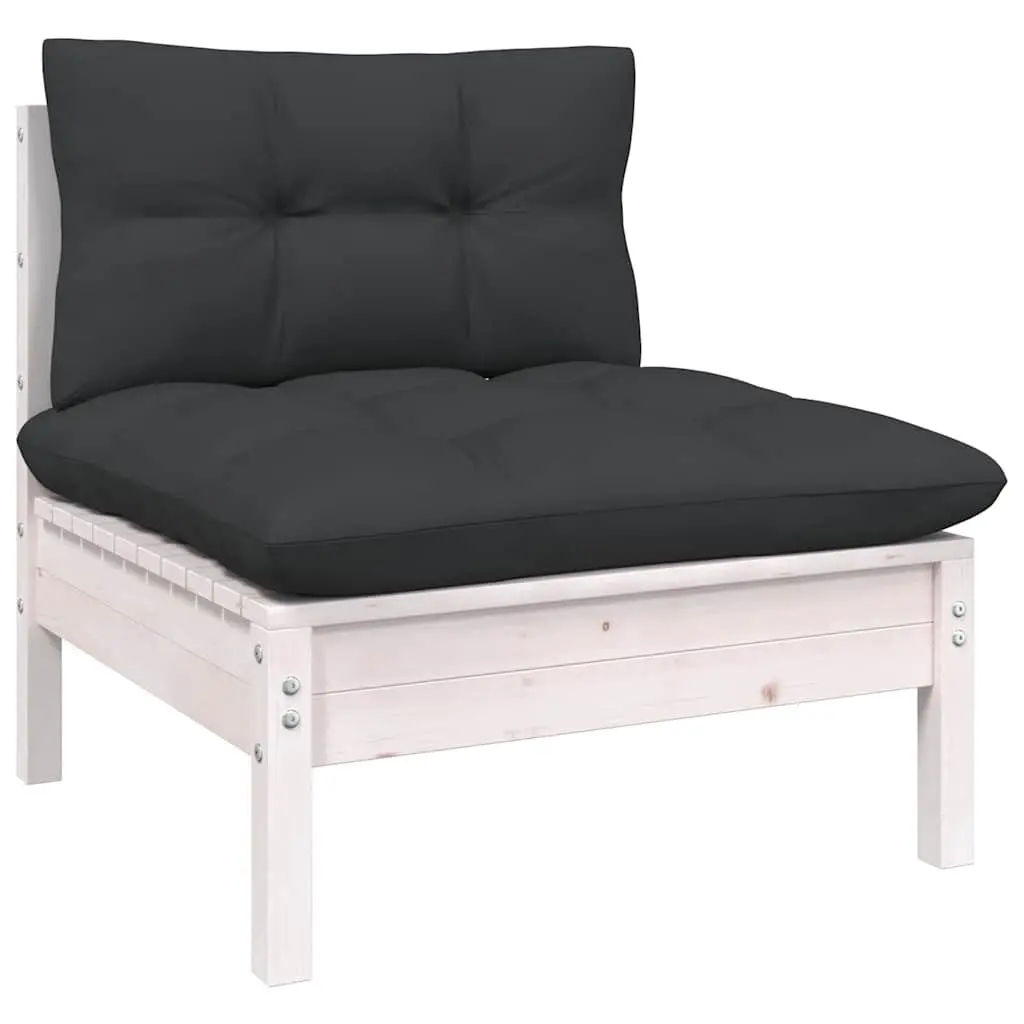 Garden Lounge Set Outdoor Patio Furniture 5 Piece White Modular