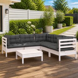 Specifications of the 6-Piece Outdoor Lounge Set in White