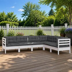 Specifications of 6-Piece White Pinewood Garden Set