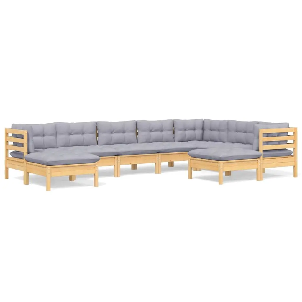 9 Piece Garden Lounge Set in Pinewood