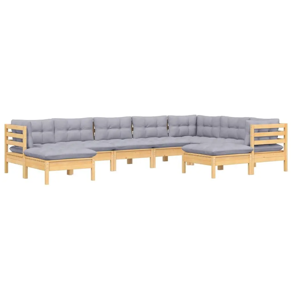 9 Piece Garden Lounge Set in Pinewood