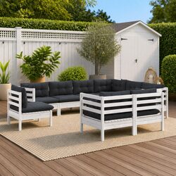 9 Piece Modular Garden Lounge Set: Dimensions and Specs
