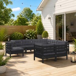 9-Piece Outdoor Lounge Set: Dimensions and Specifications