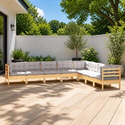 Specifications of the 8 Piece Solid Pinewood Lounge Set