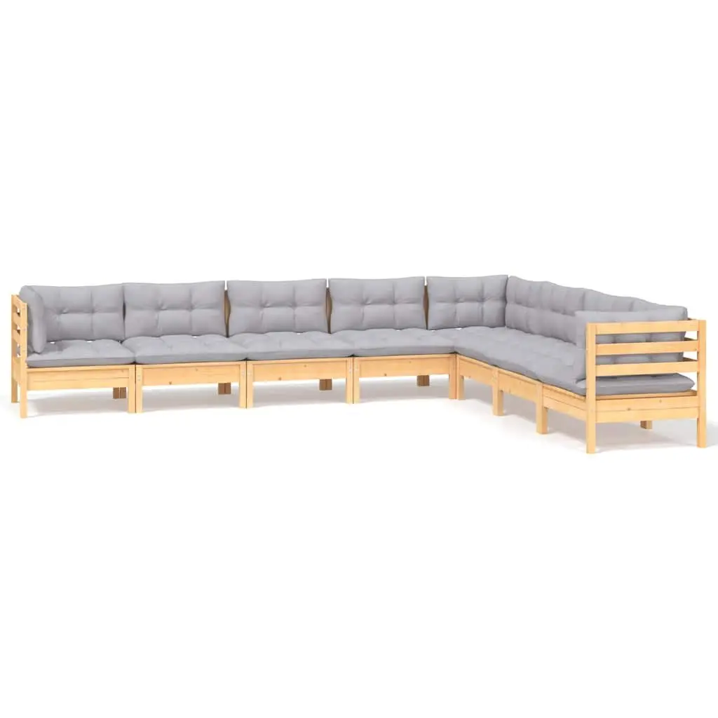 8 Piece Solid Pinewood Lounge Set