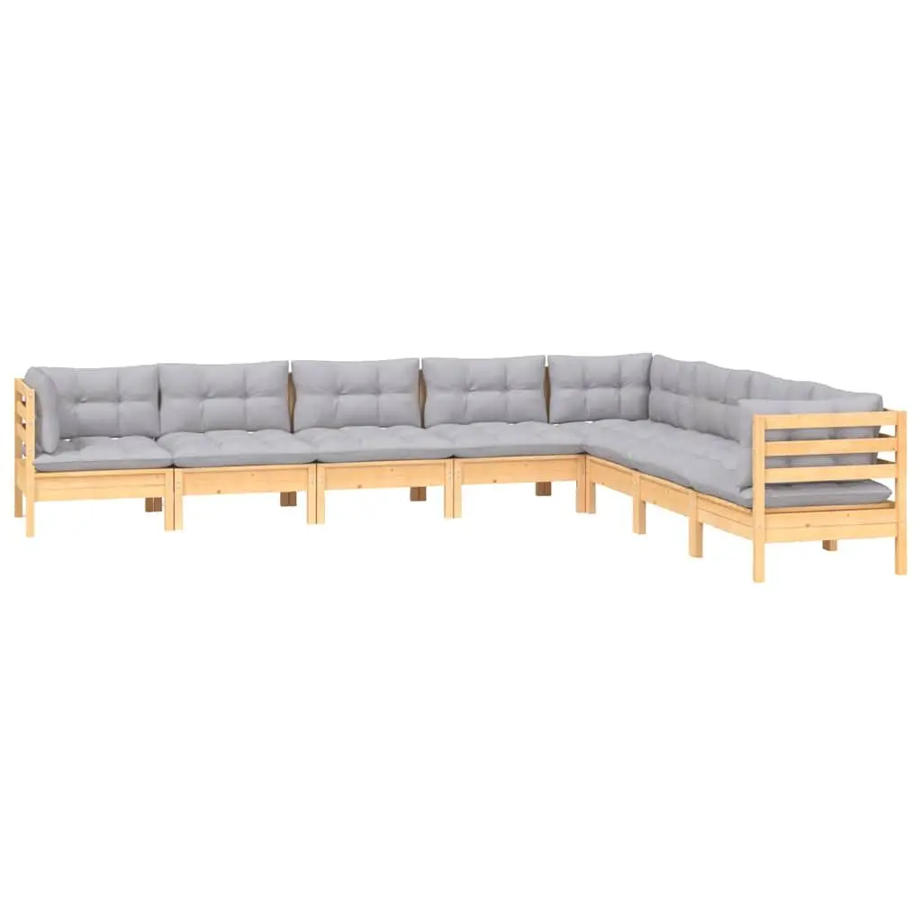 8 Piece Solid Pinewood Lounge Set