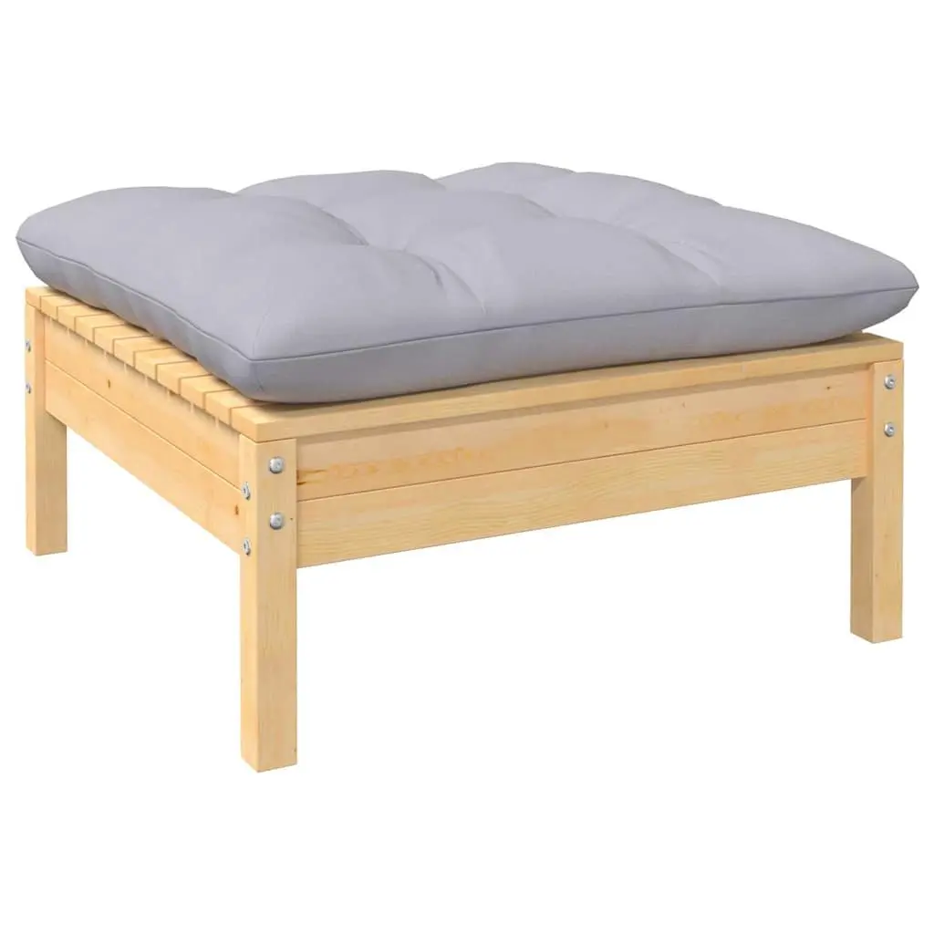 Garden Lounge Set Modular Patio Furniture Outdoor Seating 9 Piece Grey Cushions