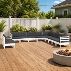 Specifications of 11 Piece Garden Lounge Set with Cushions
