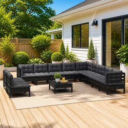 Garden Lounge Set Specifications: 12-Piece Modular Furniture