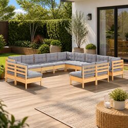 Specifications of 13-Piece Garden Lounge Set with Cushions