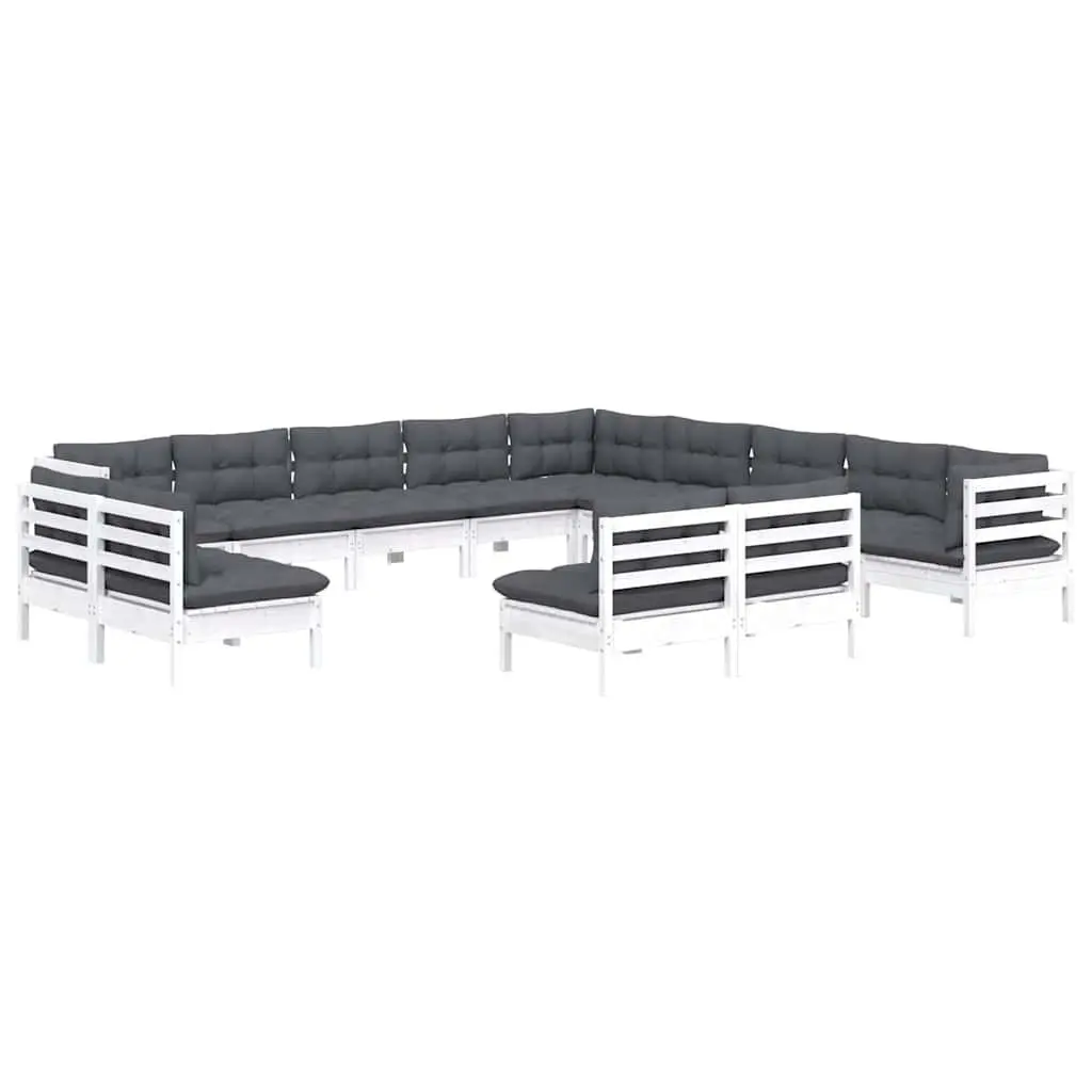 13-Piece White Garden Lounge Set