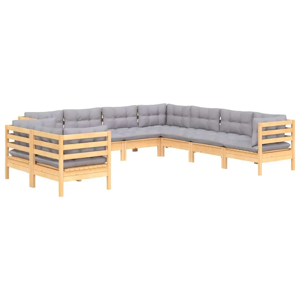 9 Piece Garden Lounge Set with Cushions