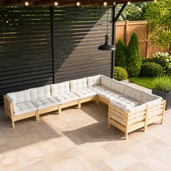 Specifications for Garden Lounge Set - 9 Piece Pinewood
