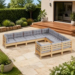 Specifications of 10-Piece Modular Garden Lounge Set