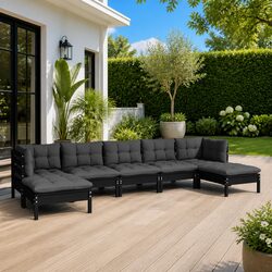 Specifications of 7 Piece Garden Lounge Set in Black