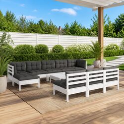 Specifications of 11-Piece White Pinewood Lounge Set