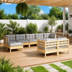 Specifications of 9 Piece Modular Garden Lounge Set