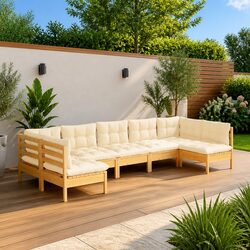 Specifications of the 7-Piece Pinewood Modular Lounge Set