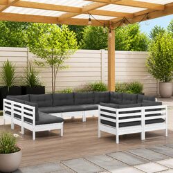 Specifications of 11-Piece White Garden Lounge Set