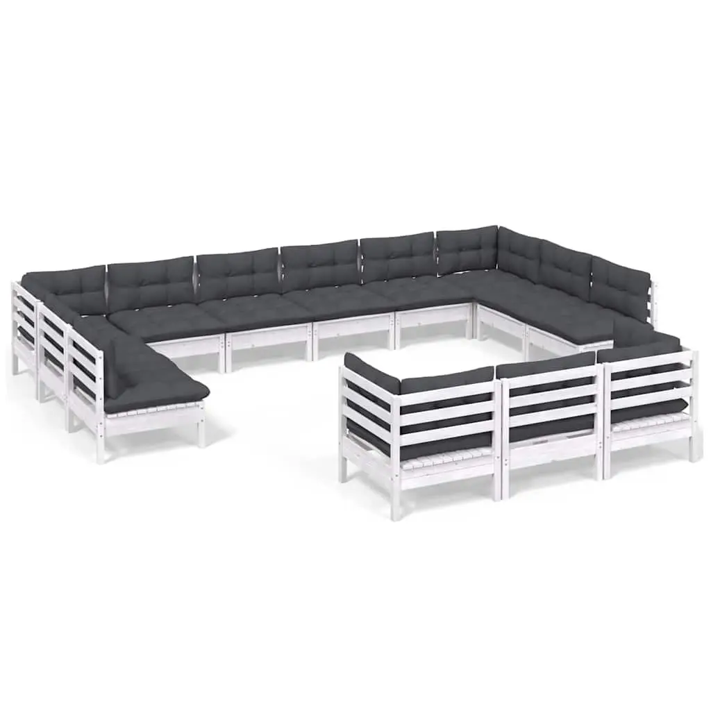 13 Piece Pinewood Modular Lounge Set