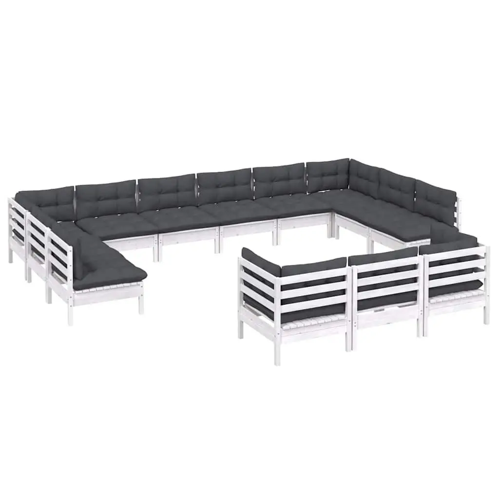 13 Piece Pinewood Modular Lounge Set