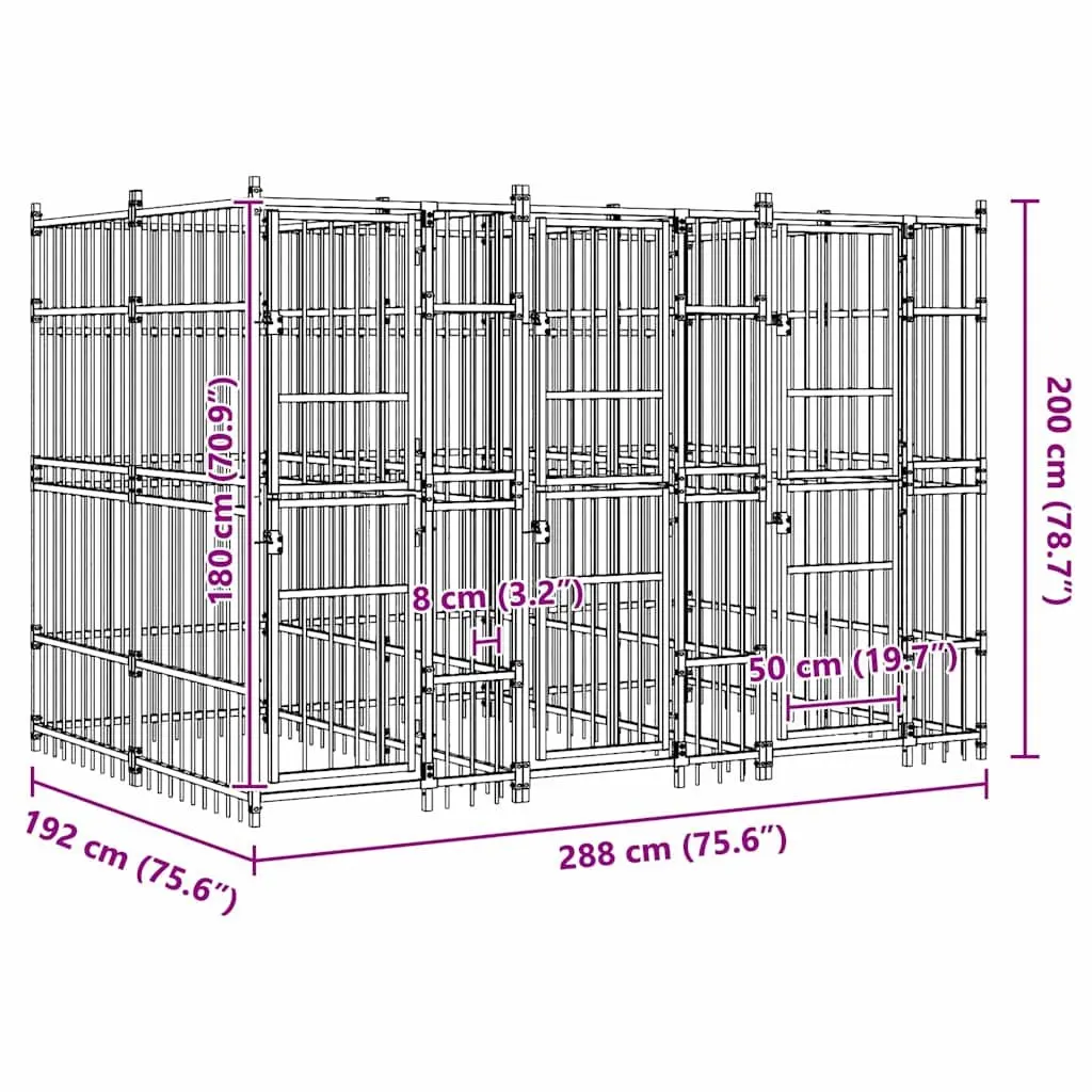 Dog Kennel Outdoor Run Exercise Pen Large Garden Play Enclosure