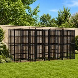 12.9 m² Outdoor Dog Kennel with Steel Construction