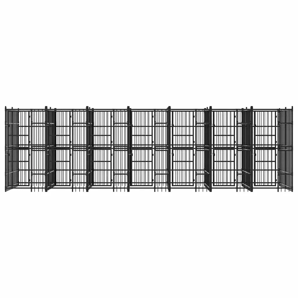 Dog Kennel Outdoor Steel Cage 12.9 m² Exercise Pen Run