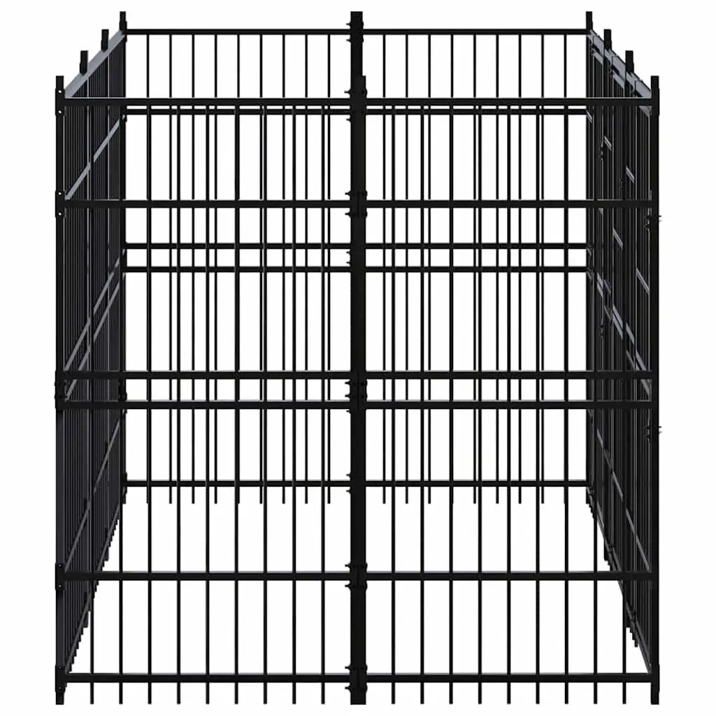 Dog Kennel Steel Outdoor Exercise Enclosure 5.53 m² Hinged Door Lockable Latch