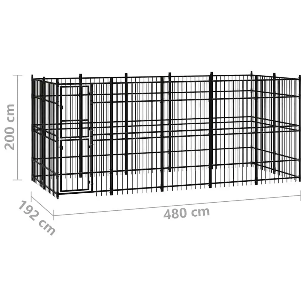 Dog Kennel Outdoor Large Steel Run Enclosure Exercise Pen