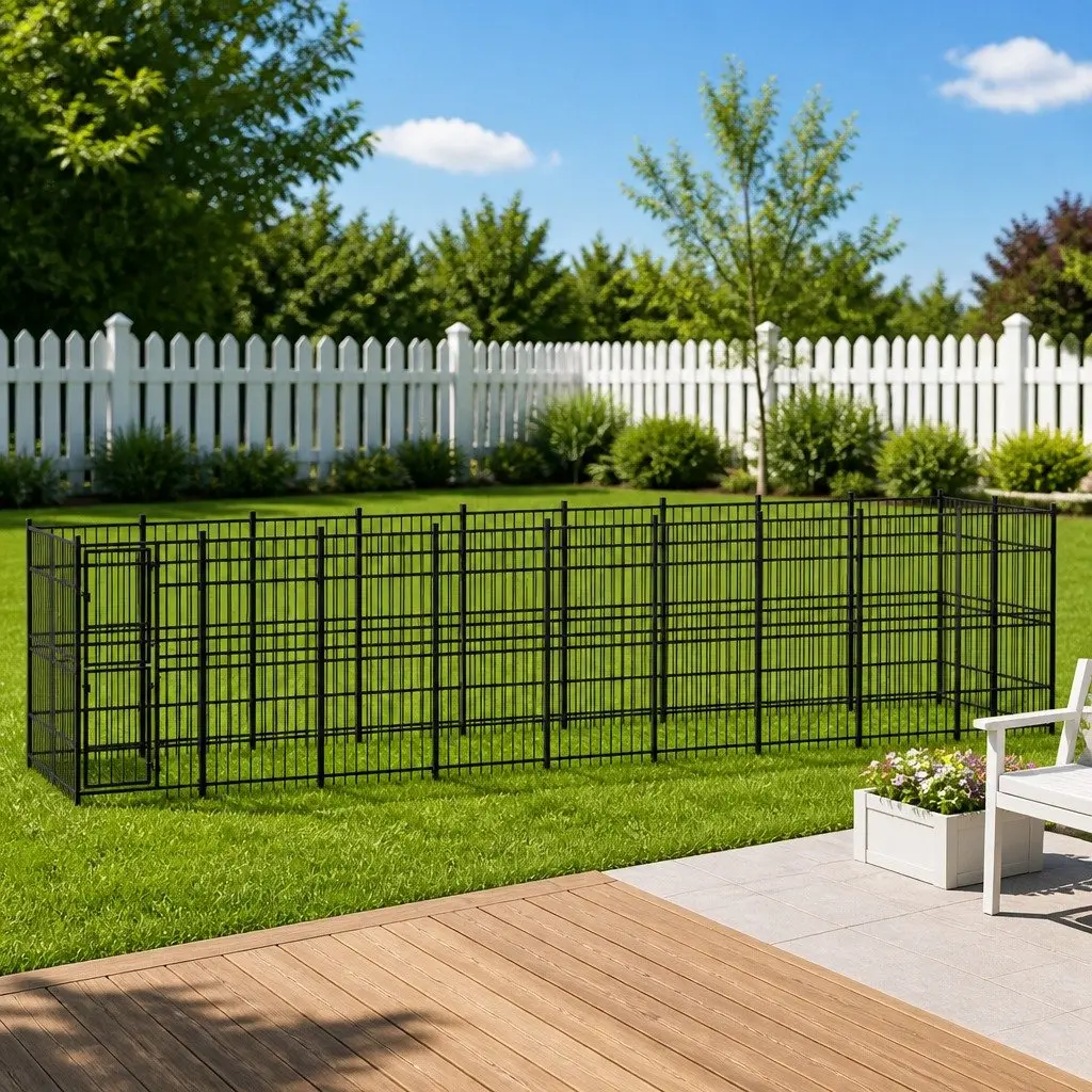 Dog Kennel Outdoor Large Exercise Run Pen 16.59 m²