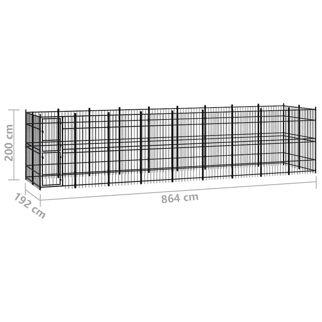 Dog Kennel Outdoor Large Exercise Run Pen 16.59 m²
