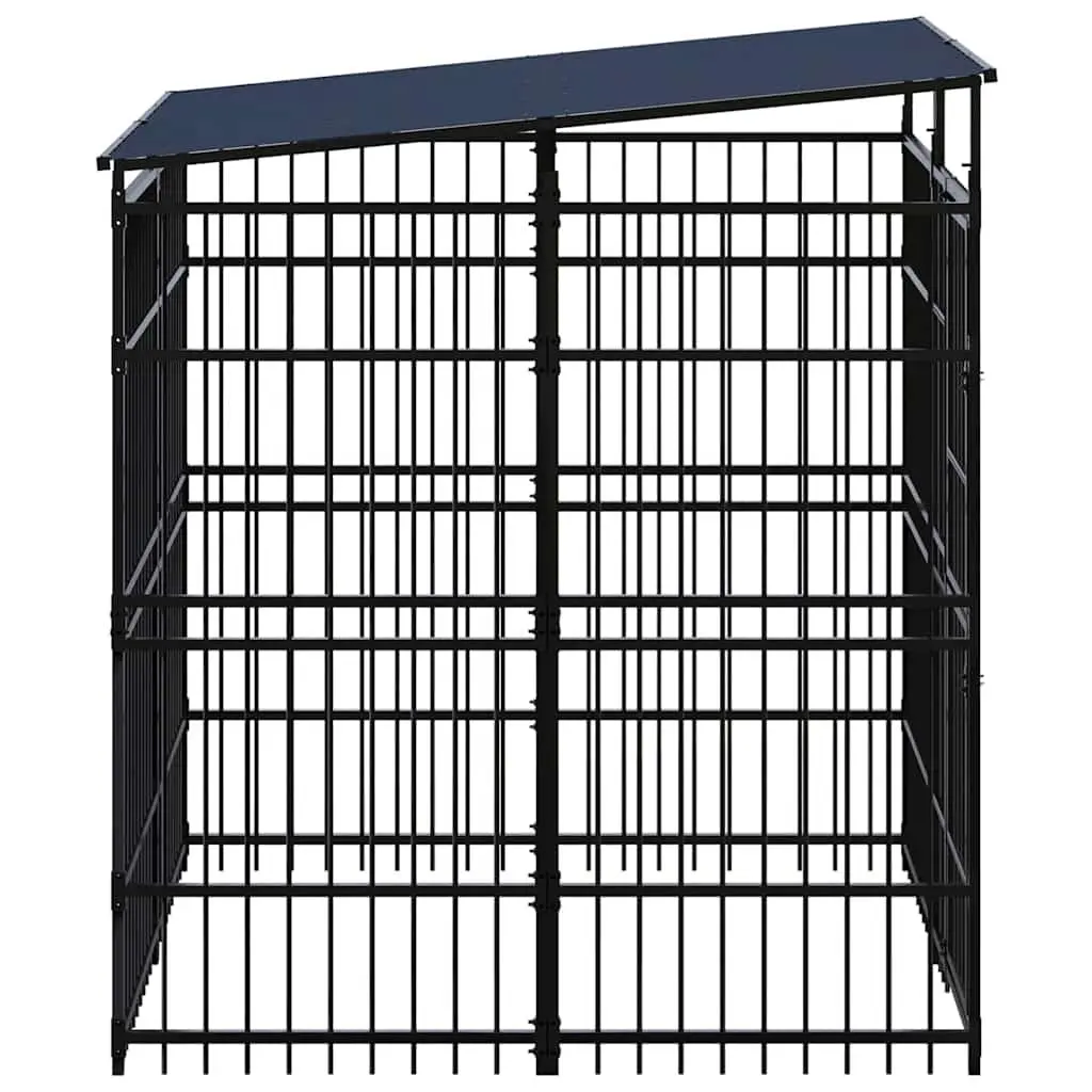 Dog Kennel Outdoor Run Enclosure Steel Roof Exercise Pen 3.69 m²
