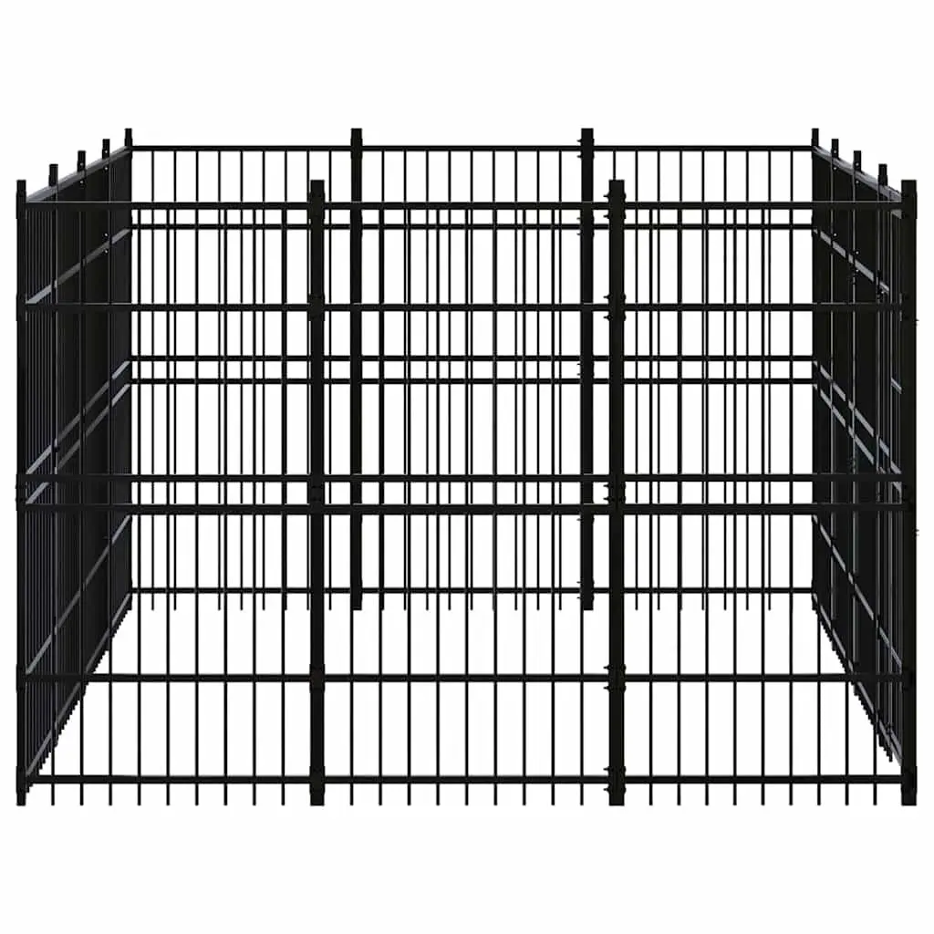 Dog Kennel Outdoor Exercise Enclosure Play Pen Large Space Black