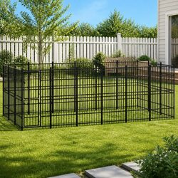 Specifications of the Large Black Dog Kennel Enclosure