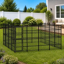 Specifications of Dog Kennel Steel 14.75 m² Black Enclosure