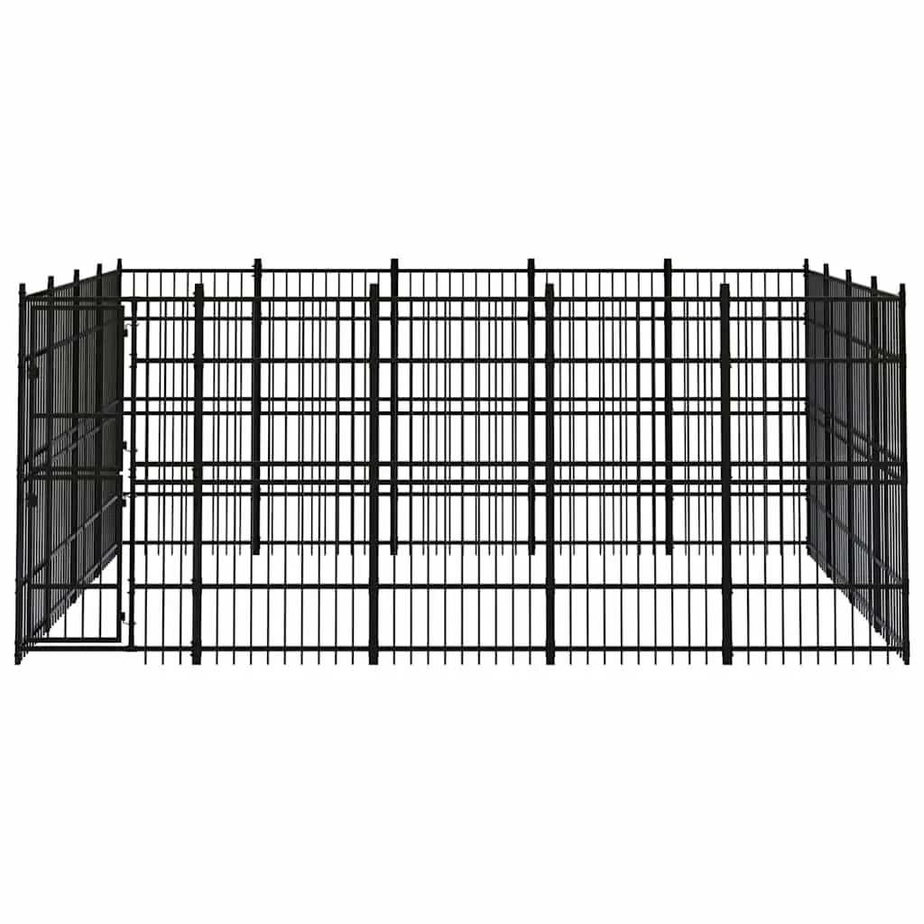 Dog Kennel Outdoor Enclosure Large 18.43 m² Steel Ventilated Run Exercise Play