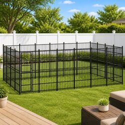 Specifications of Outdoor Dog Kennel: Steel, Lockable, 22.12 m²