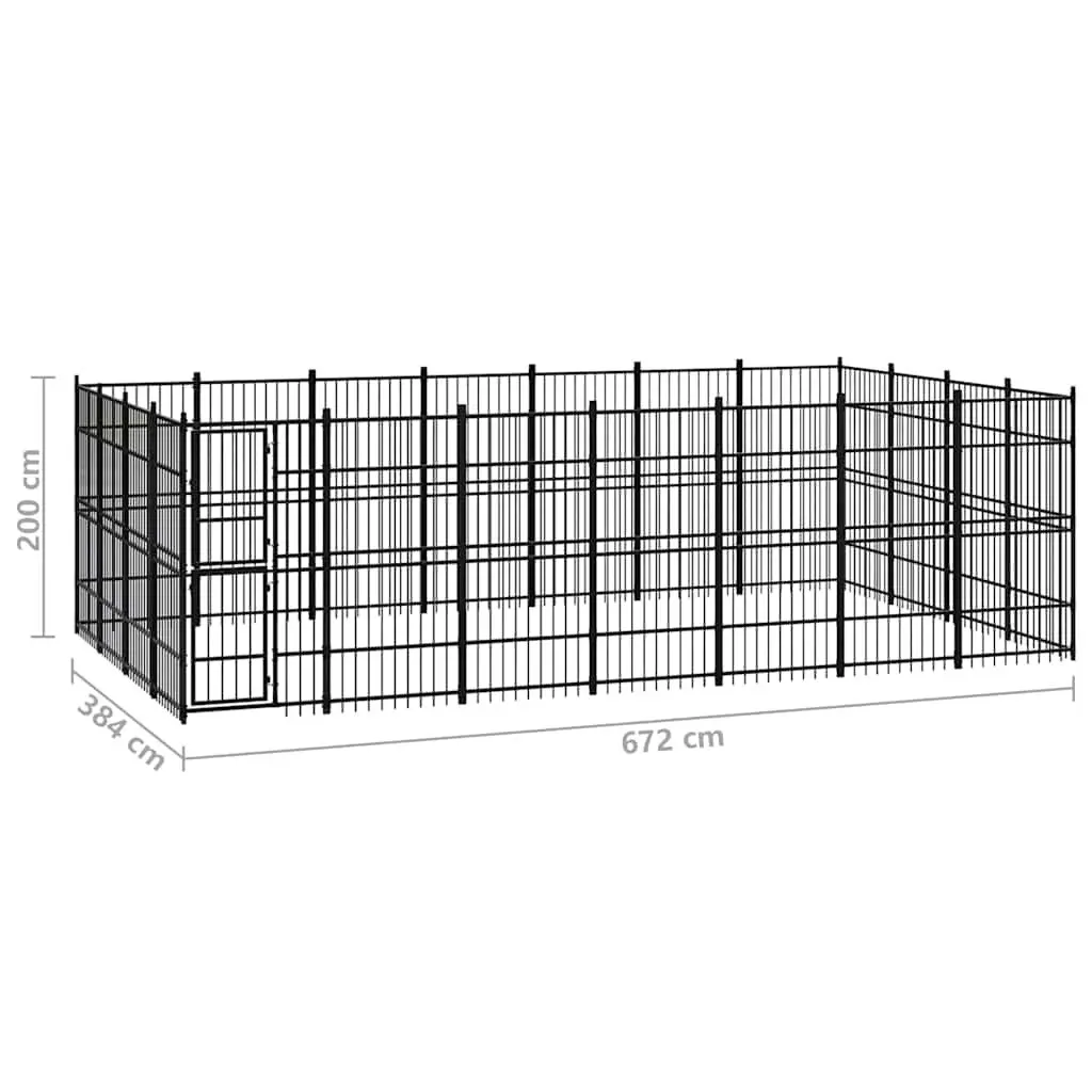 Dog Kennel Outdoor Exercise Pen Large Steel Play Enclosure