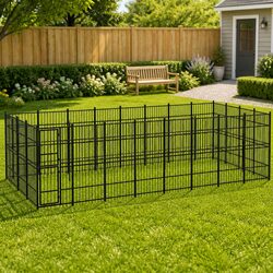 Steel Dog Kennel: Large, Durable Play Area for Dogs