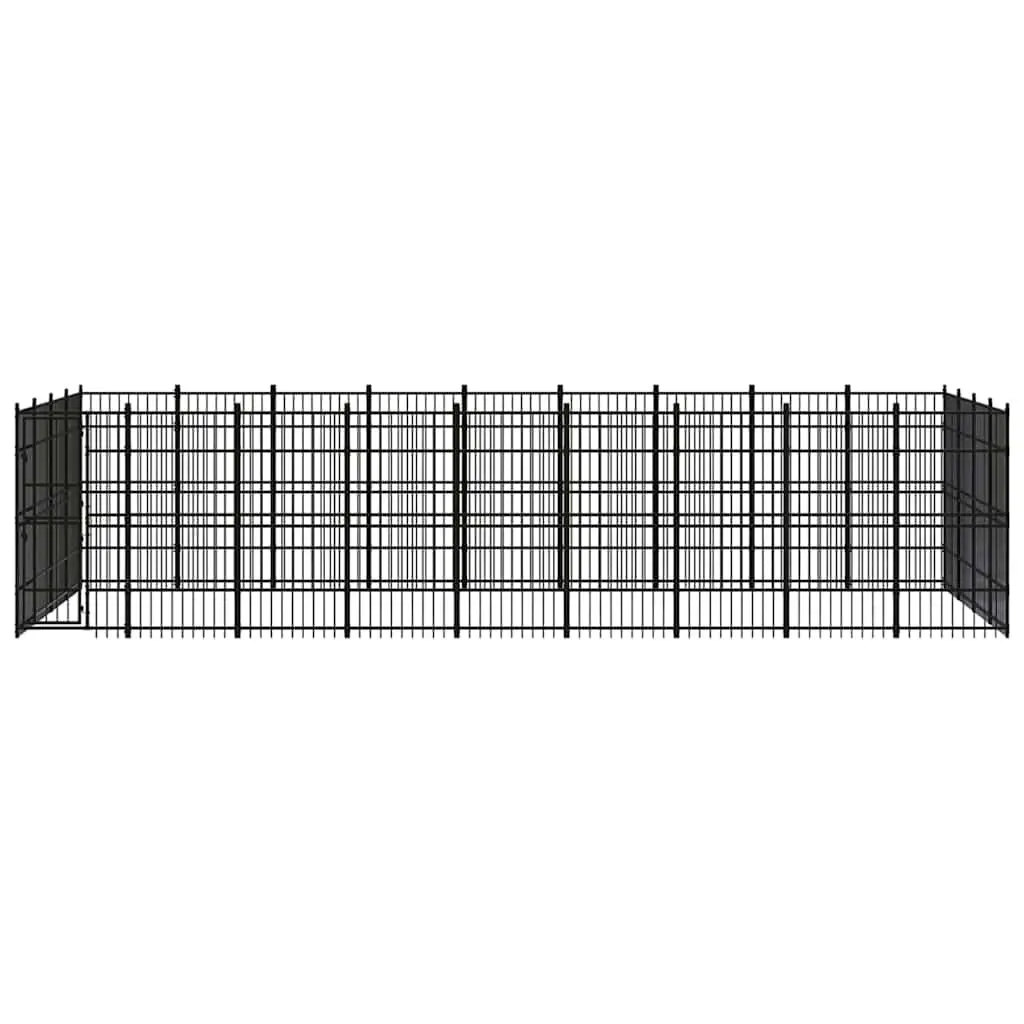 Outdoor Dog Kennel with Latch Door