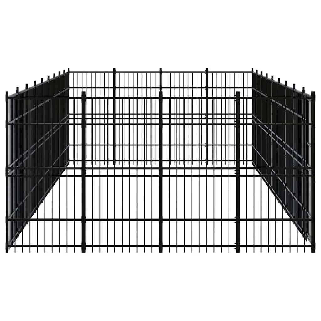 Outdoor Dog Kennel with Latch Door