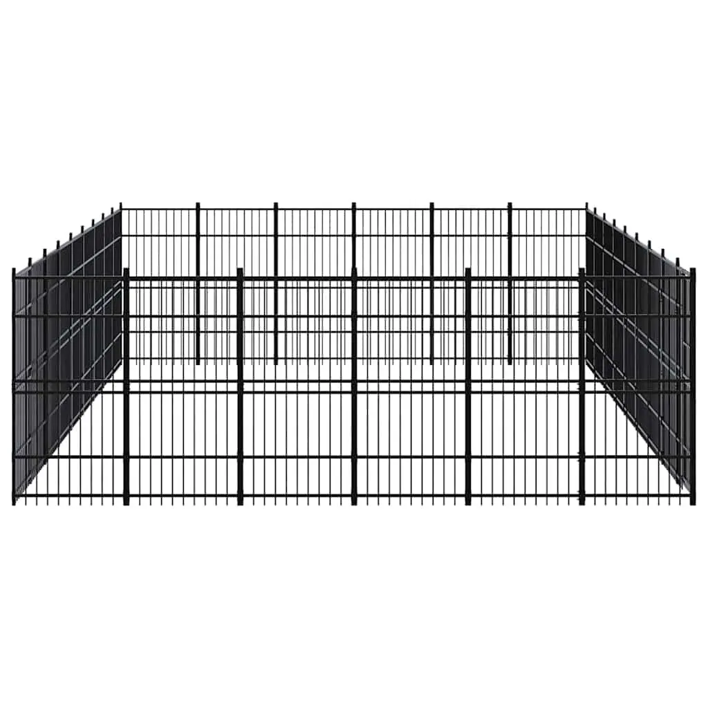 Dog Kennel Outdoor Exercise Enclosure Steel Run Play Area 49.77 m²