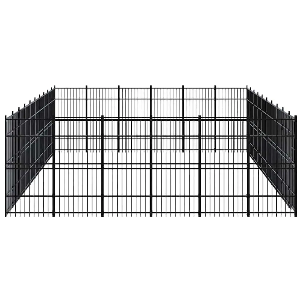 Outdoor Steel Dog Kennel with Latch