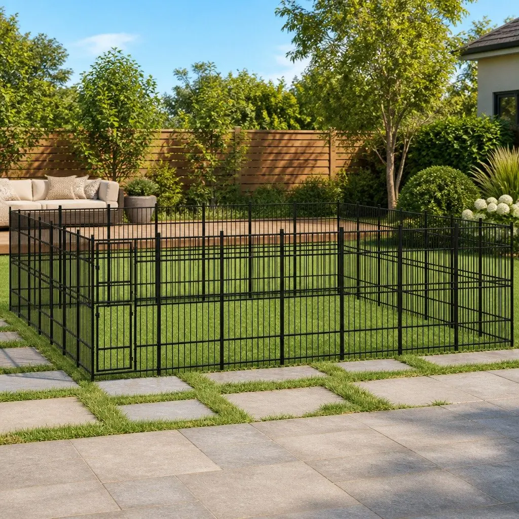 Dog Kennel Outdoor Run Enclosure Large Exercise Play Area 45.16 m²