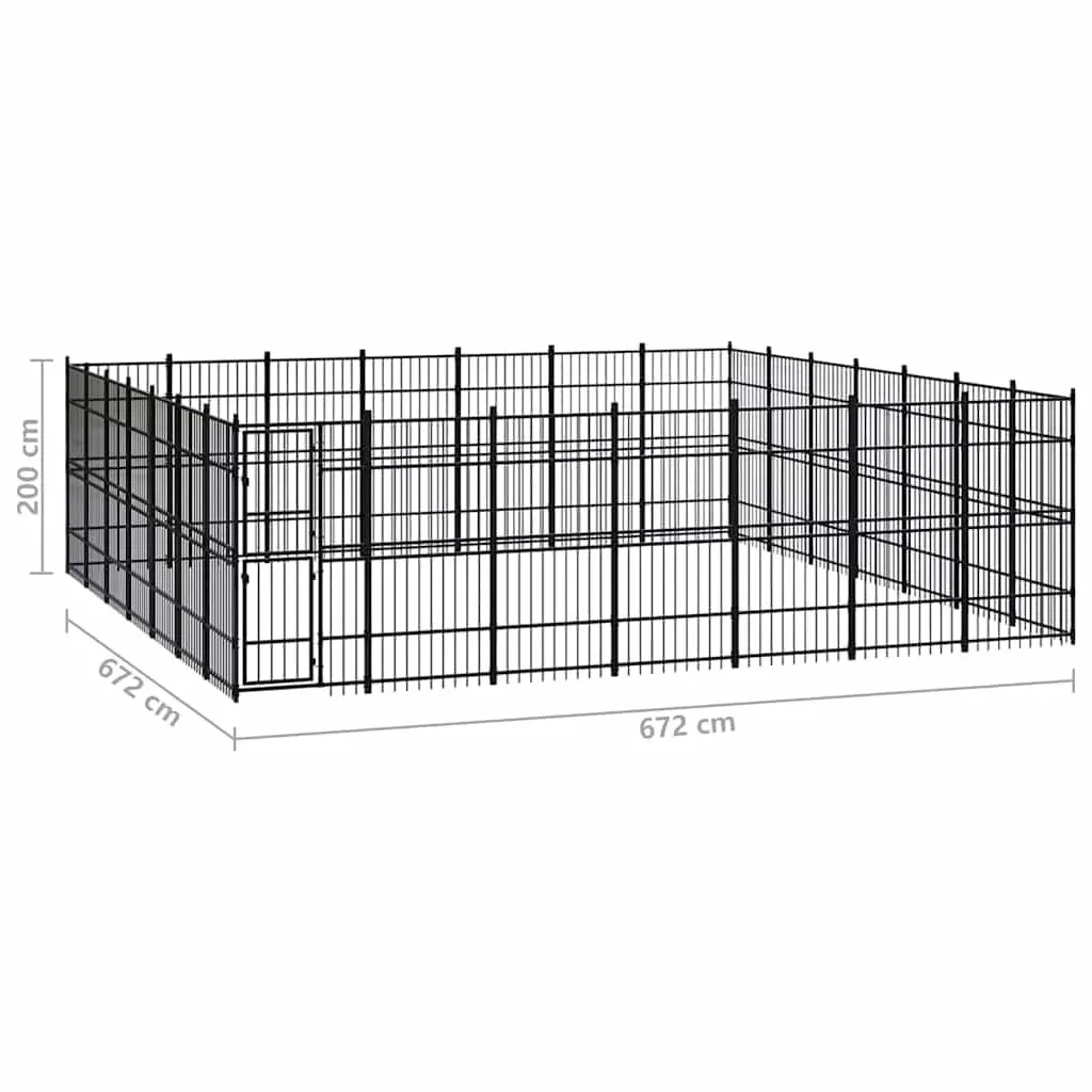 Dog Kennel Outdoor Run Enclosure Large Exercise Play Area 45.16 m²