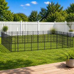 Large Dog Kennel: Steel Construction, 73.73 m² Area
