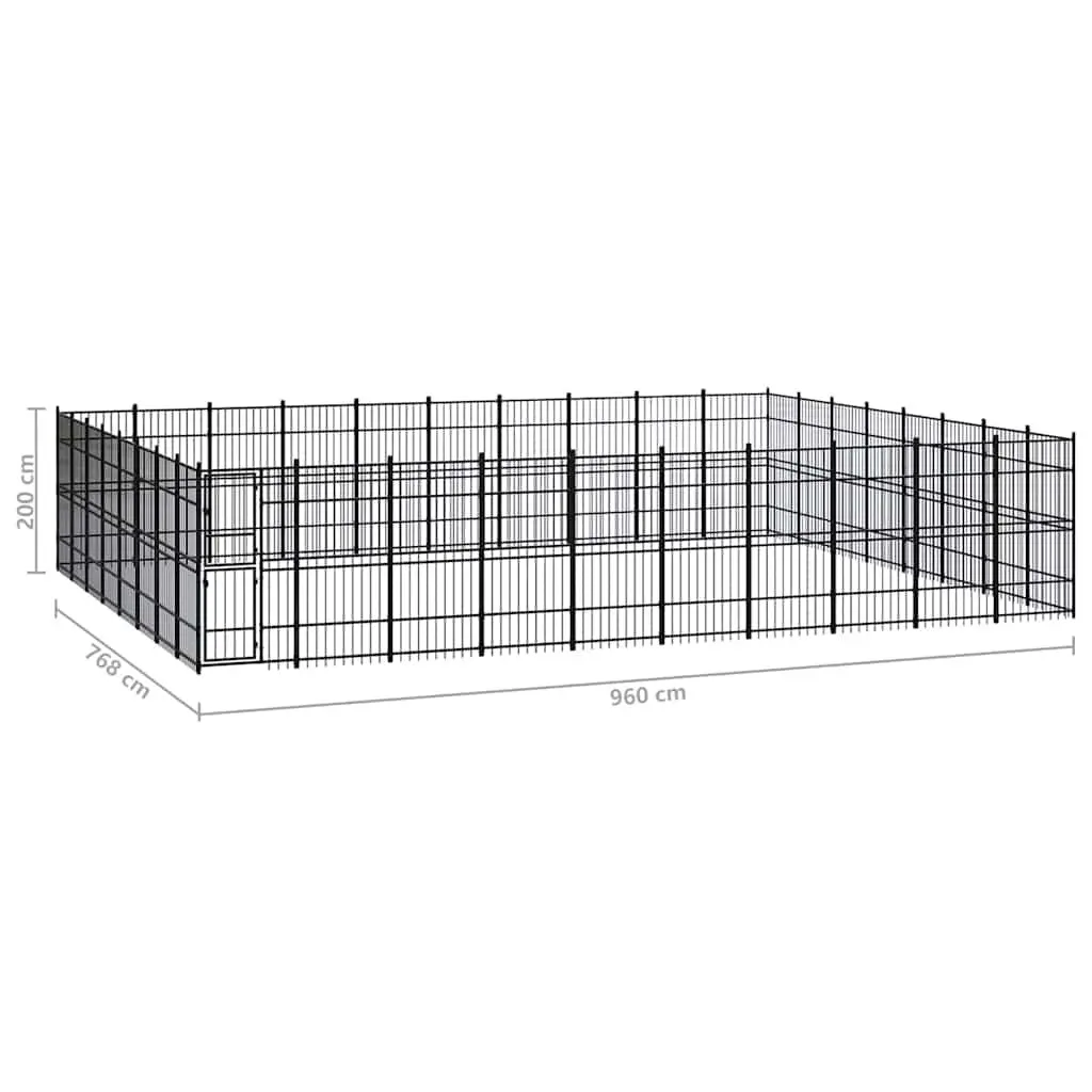 Dog Kennel Steel Outdoor Exercise Enclosure Large Play Pen Run Puppy Training