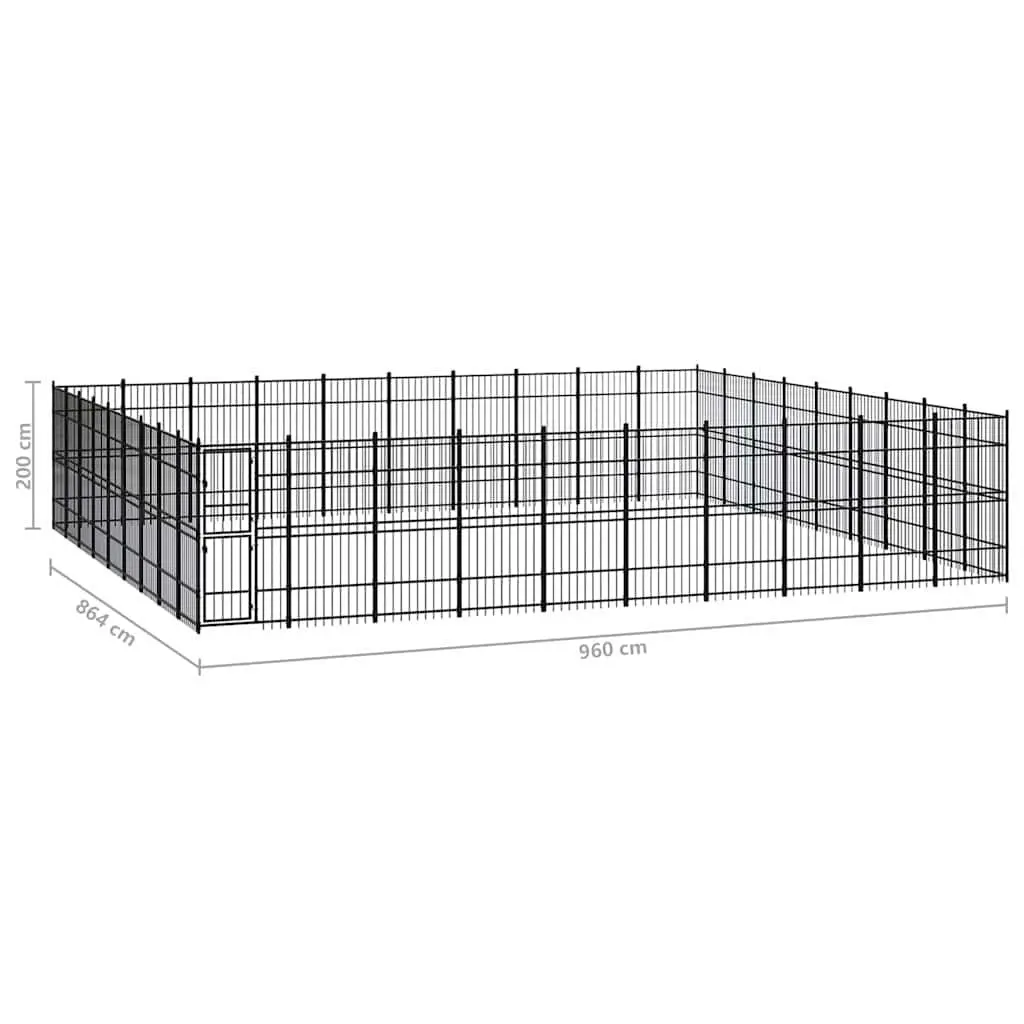 Dog Kennel Outdoor Steel Exercise Run Enclosure Playpen Safe Area